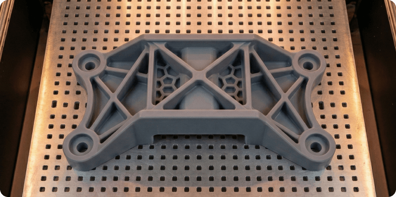 Industrial 3D printing — mechanical gear and manufacturing scene