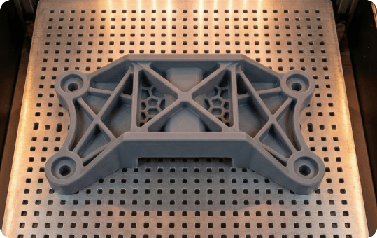 SLA 3D printer producing a high-detail prototype