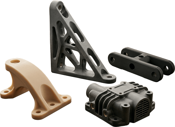 SLA 3D printed sample parts